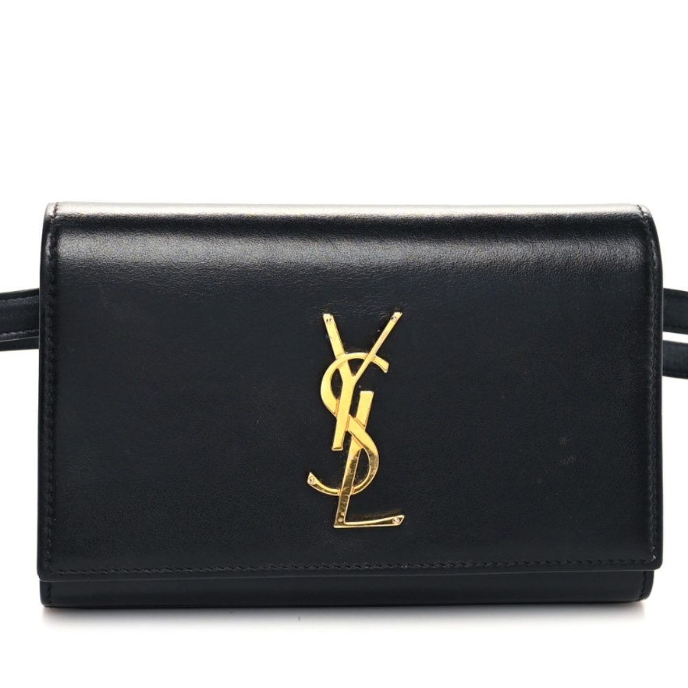 Saint Laurent Classic Monogram Kate Belt Bag Black Leather